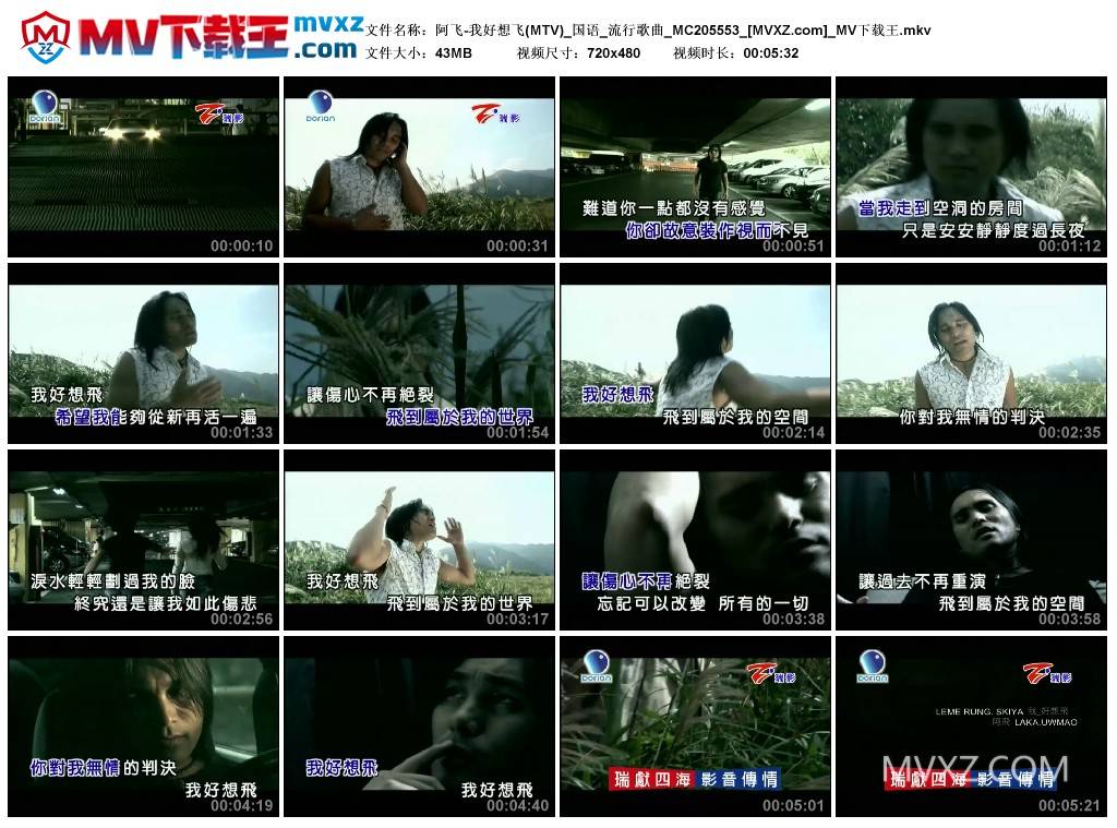 阿飞-我好想飞(MTV)_国语_流行歌曲_MC205553